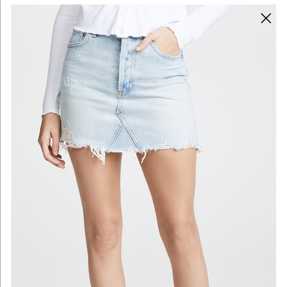 Agolde denim mini skirt